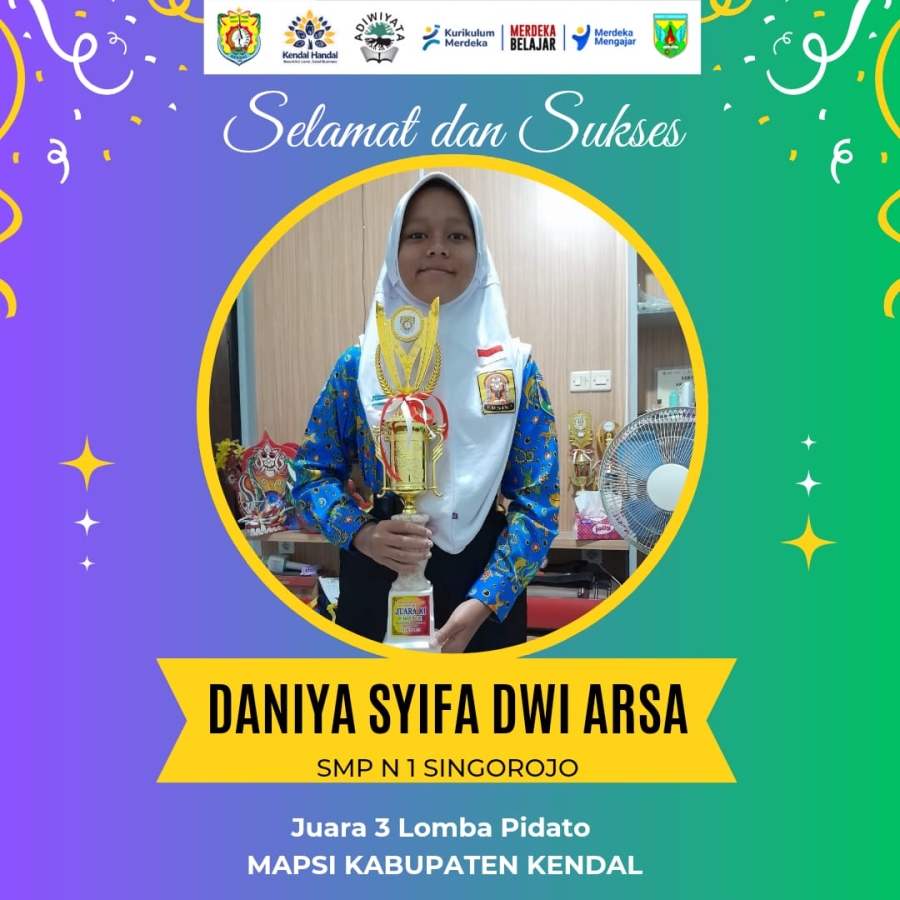Juara 3 Pidato MAPSI Kab. Kendal Tahun 2024